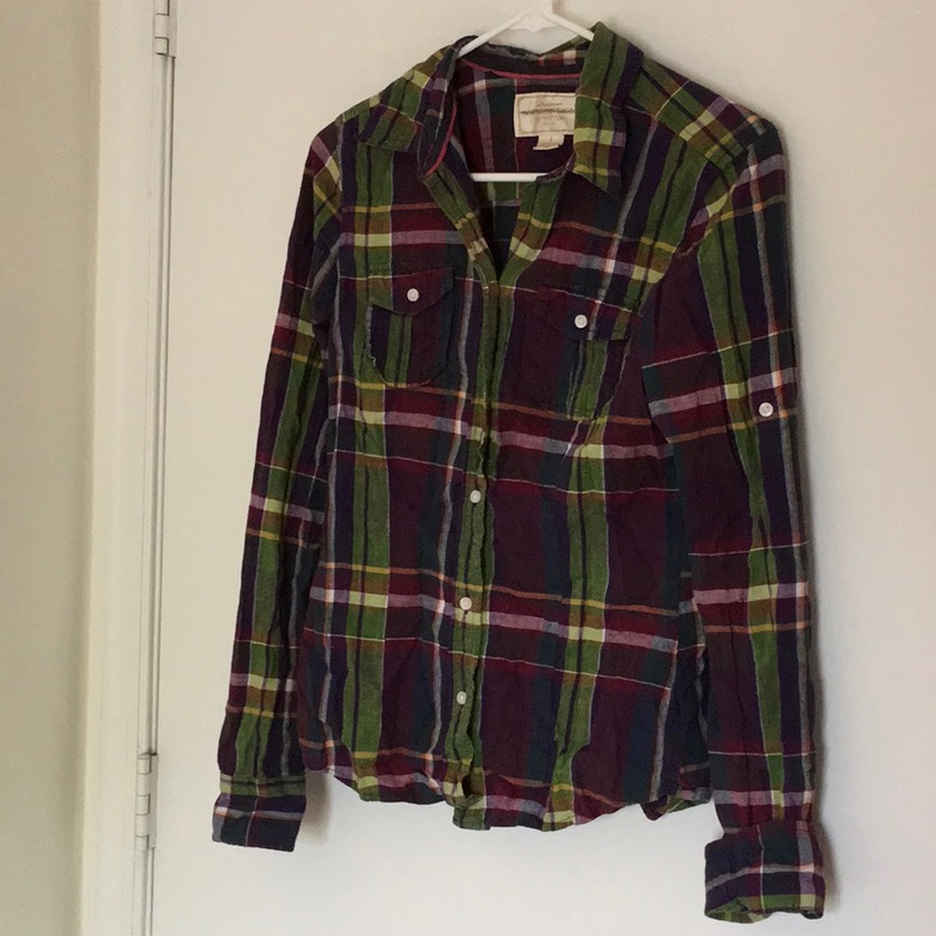 American Eagle Plaid Button Down
